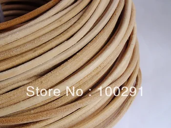 

HOT ON SALE !!! 4MM 100meters/lot round real leather cord