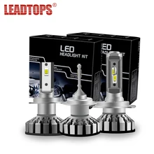 LEADTOPS 2pcs Mini H4 LED Headlights 50w Car Headlamps H11 H3 9005/HB3 9006/HB4 9012 Cars LED :ightin Replace Bulbs 12000LM 12V 