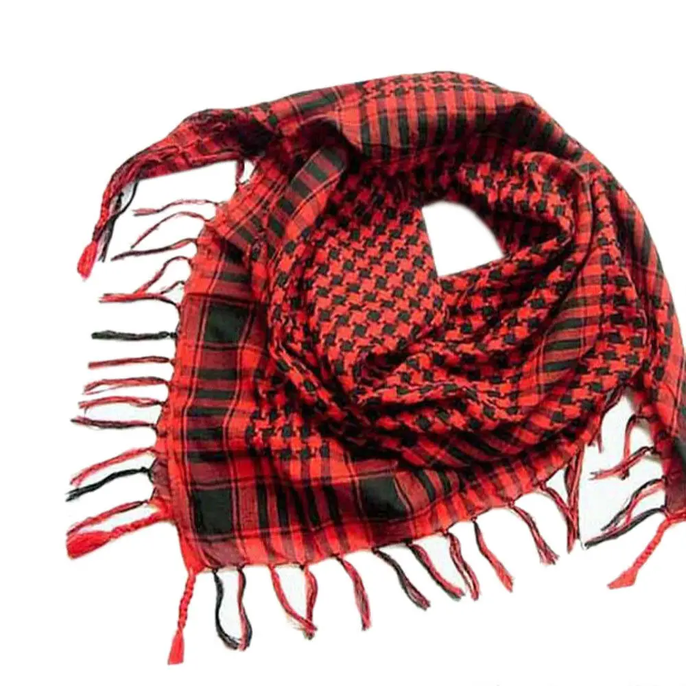 Красный HIRIGIN Последние Женщины Мужчины арабский Шеман Keffiyeh палестинский шарф шаль обёрточная бумага шарфы США - Цвет: Красный