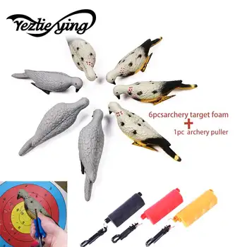 

Arrow Puller+6PCS Archery Bow Arrow 3D Animal Target Pigeon Bait Foam Target Empty Hollow Inside For Hunting Training Practice
