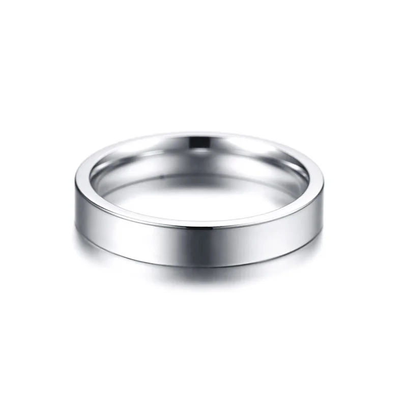 Классический 4 мм кольцо унисекс 3 цвета Кольца из нержавейки простой альянс для женщин и мужчин пара Мода Ювелирная Свадебная лента