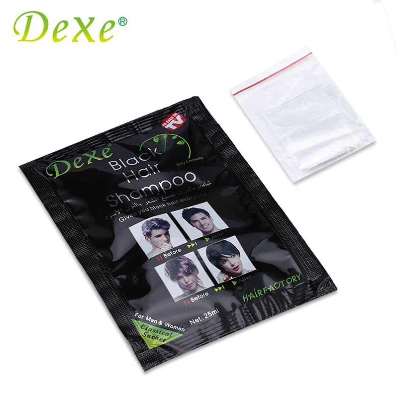 20pcs/lot Dexe Black Hair Shampoo Only 5 Minutes Grey Hair Removal Dye Hair Coloring 20pcs/lot Dexe Black Hair Shampoo Only 5 Minutes Grey Hair Removal Dye Hair Coloring