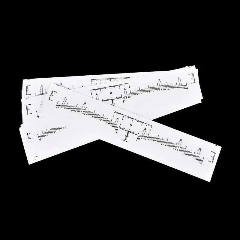 10 шт. линейки татуировок для бровей многоразовые полулинейки наклейки микроblading измерительный суппорт для перманентного макияжа инструмент для татуировки бровей