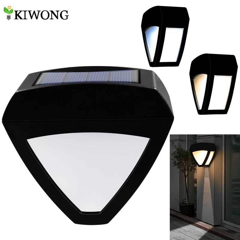 

Solar Light 2 LED Waterproof Wireless Decorative Light Security Lighting for Outdoor Garden Fence Wall Porch Warm White/White