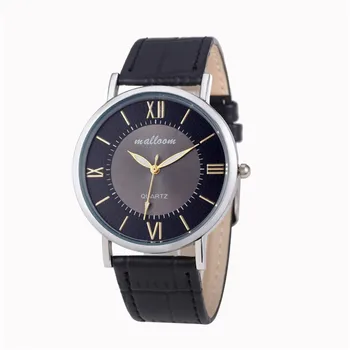 

Hot 2017 New Superior Luxury Fashion Faux Leather Mens Blue Ray Glass Quartz Analog Watches Relojes de Hombre clock Gift Dec 27