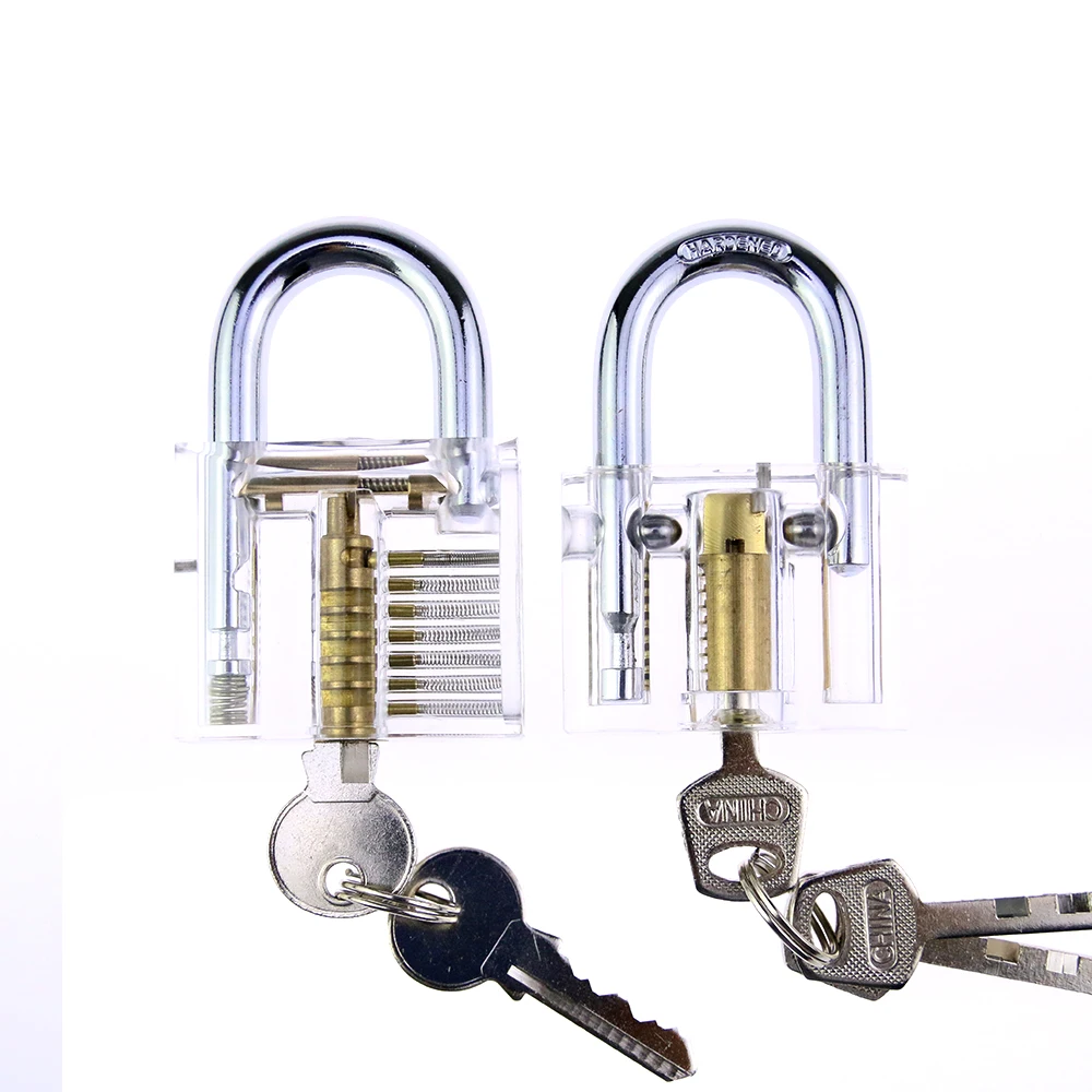 Clear Practice Padlocks Pad Lock Training Tools Transparent Practice Set SUN
