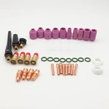 

49Pcs TIG Gas Lens Collet Body Assorted Size Kit For TIG Welding Torch WP 17/18/26 TIG Welding Torches Tools Set