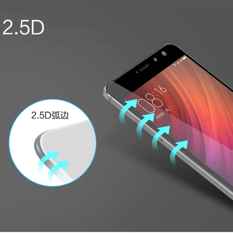 Полное покрытие закаленное стекло для Xiaomi Redmi PRO redmiPRO экран защитный красный mi 5
