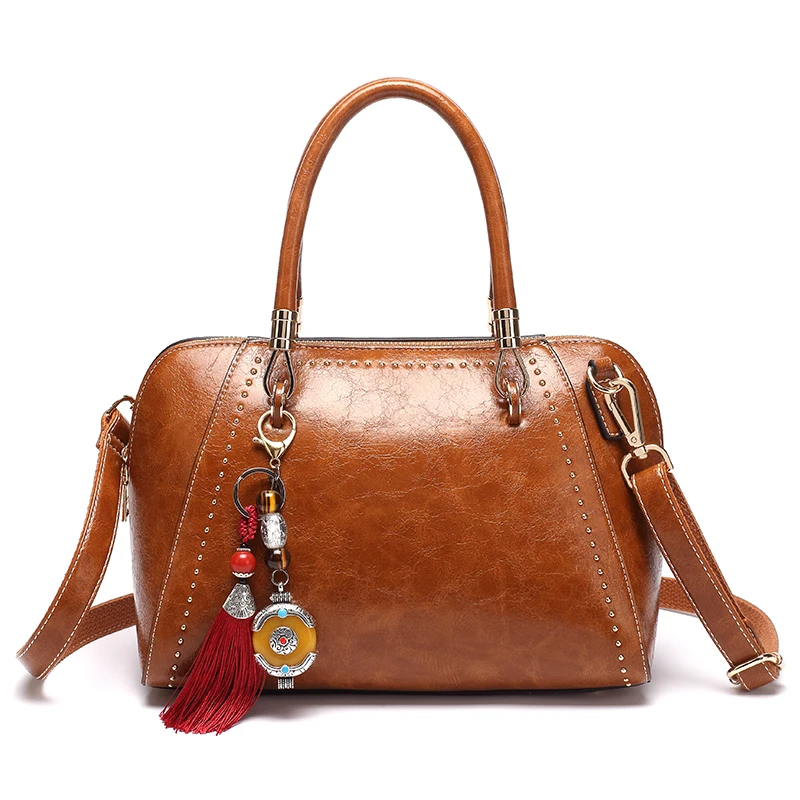 Marca de Moda Bolsa de Couro Feminino Grande Capacidade Feminina Genuíno Senhoras Casual Tote Bolsa Charme Bolsas Ombro Clássico Satchel T55