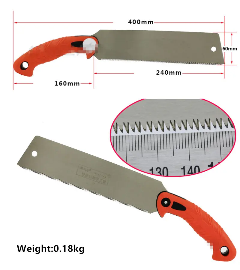 Три раза быстрая пила деревообрабатывающая ручная пила многофункциональная зубчатая красная пила по дереву W084