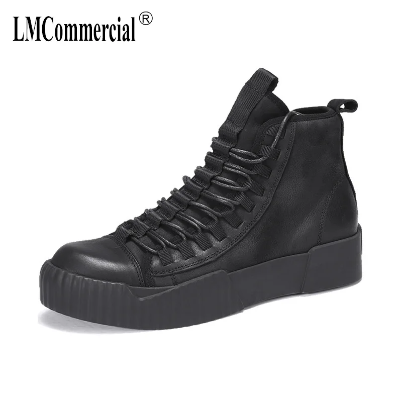 

autumn winter high-top shoes mens autumn winter British retro chelsea boots men all-match cowhide men Martin boots real leather