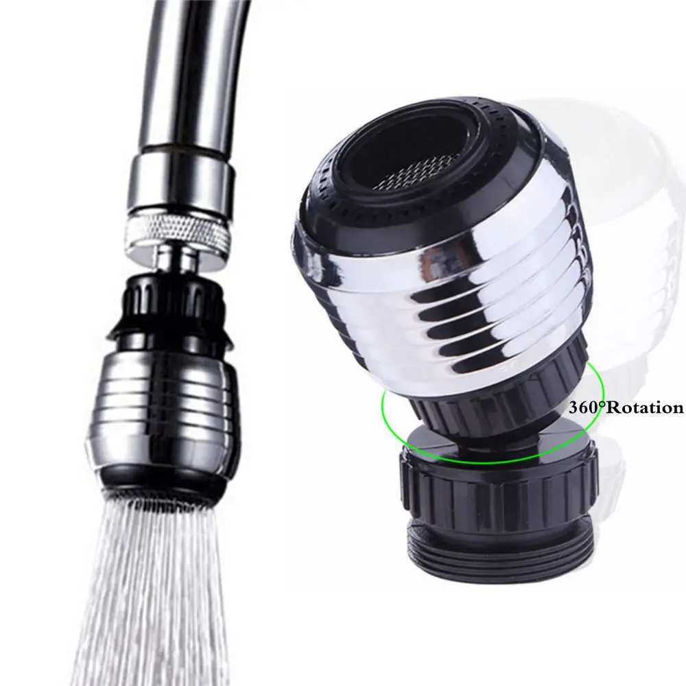 360 Degree Aerator Water Bubbler Swivel Head Kitchen Filter Faucet