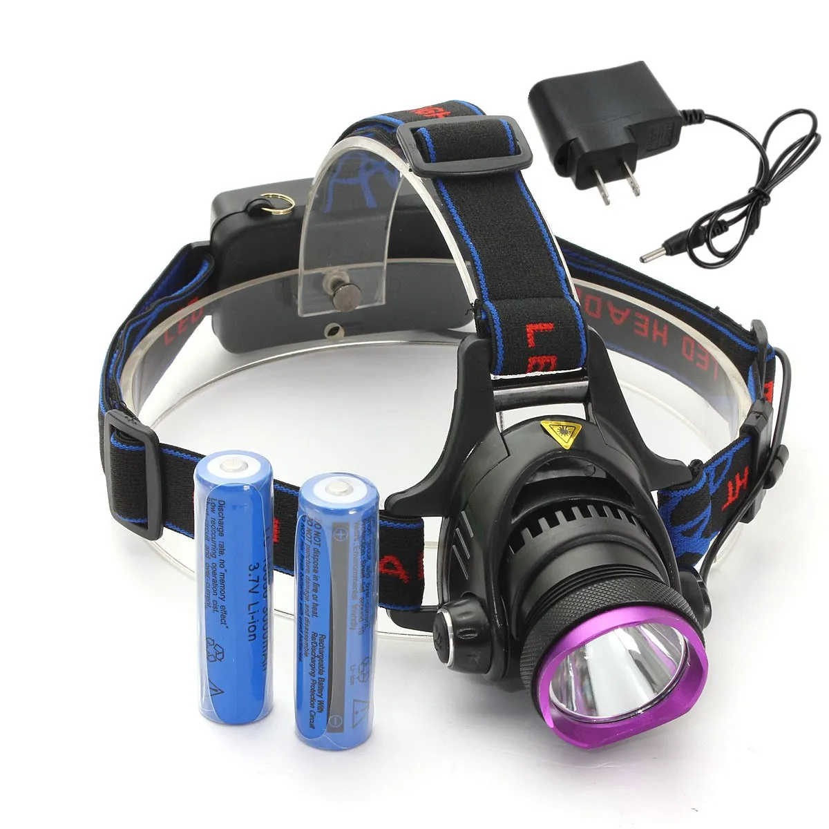 

Hot Sale Waterproof 2000LM 3 modes T6 LED light Headlamp Headlight Torch camping Flashlight+2x 18650 Battery+AC charger