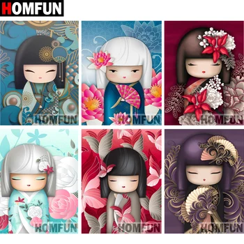 

HOMFUN 5D DIY Diamond Painting Full Square/Round Drill "Cartoon girl" 3D Embroidery Cross Stitch gift Home Decor Gift A07946