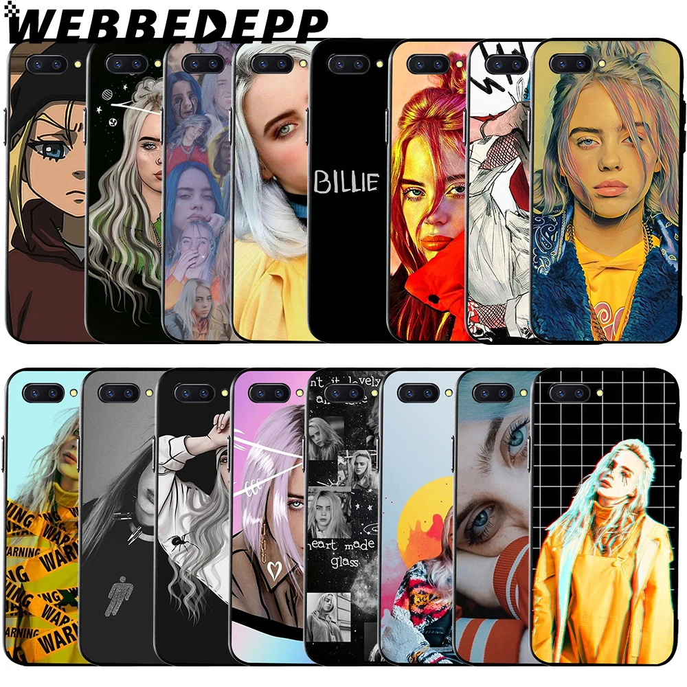 

WEBBEDEPP Cartoon Billie Eilish Soft Case for Huawei Honor 6 7A Pro 7C 8C 7X 8X 8 9 10 lite Note10