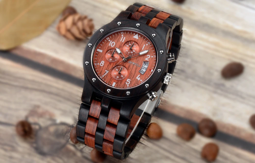 BEWELL WOODEN WATCH