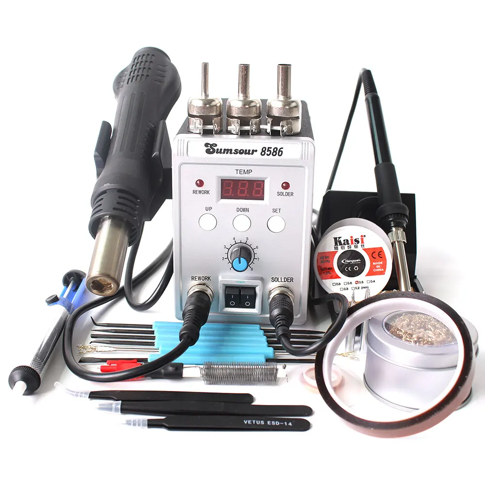 Sumsour 8586 750W 2 In 1 Digital ESD Hot Air Gun