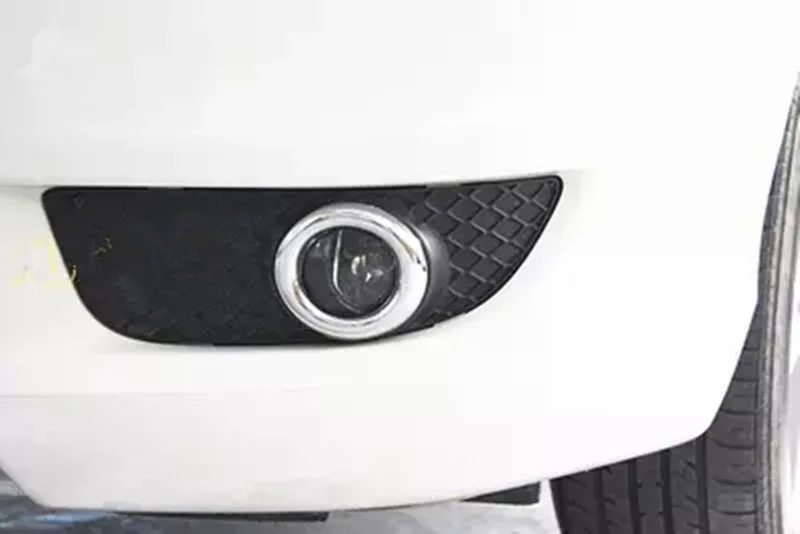 Car covers Chrome Front Fog Light font b Lamp b font Cover Trim fit For Mitsubishi