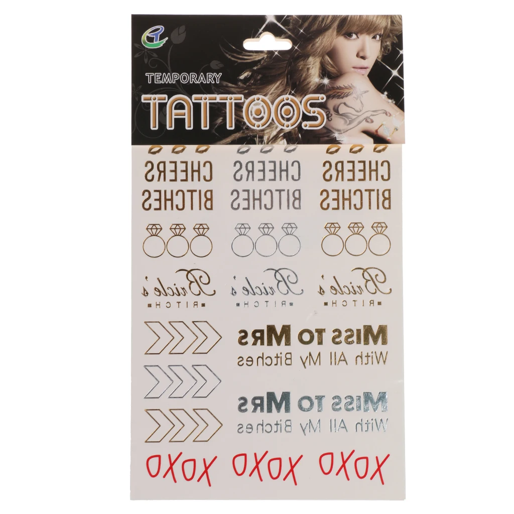 Bachelorette Party Waterproof Temporary Flash Tattoo Stickers