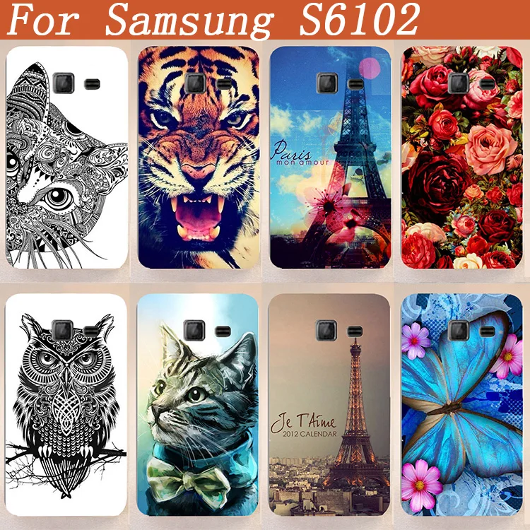 Блестящий чехол для Samsung Galaxy Y Duos S6102 6102 Модный с рисунками GT-S6102 | Мобильные