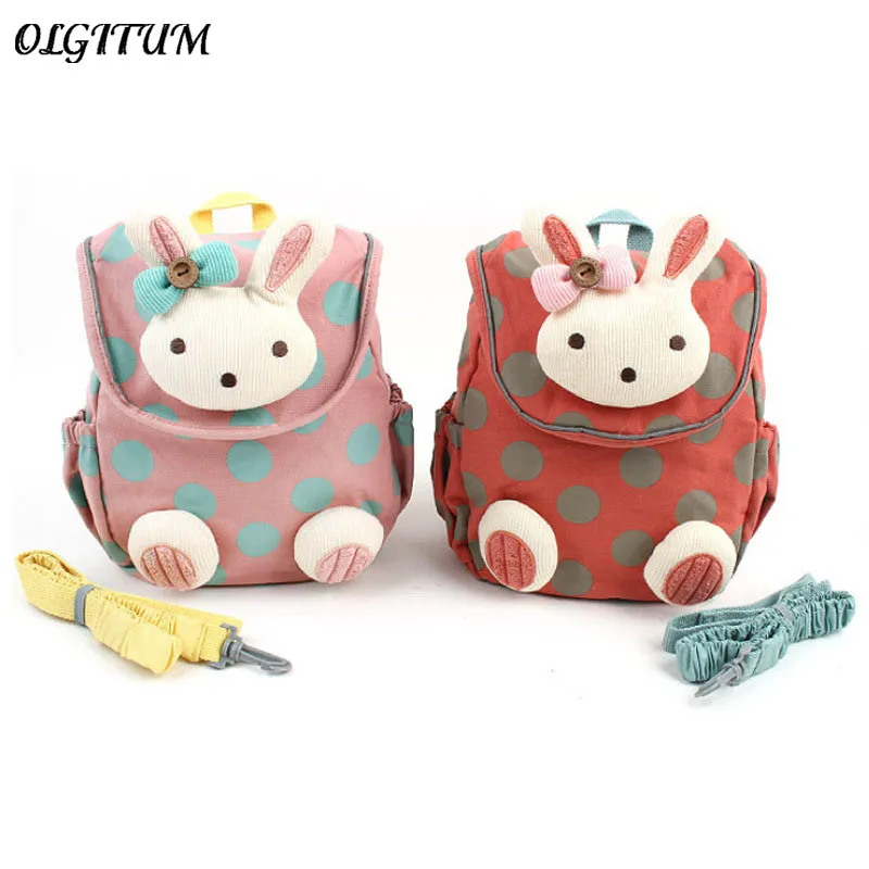 

2019 New Animal design small school bag children cute rabbit school bag anti-lost backpack kids kindergarten baby cartoon bag