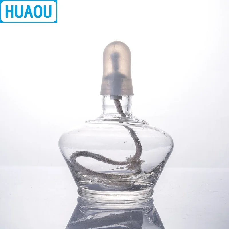 HUAOU 250 мл стеклянная спиртовая лампа с пластиковой крышкой лабораторное