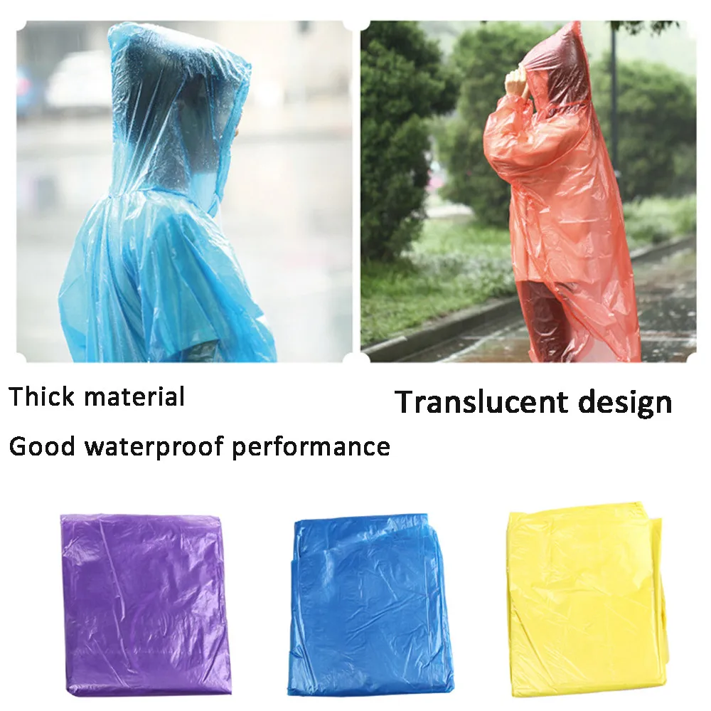Buy 5 Pcs Disposable Raincoat Home Outdoor Tourism
