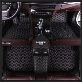 

New 3D Leather Car Floor Mats For Jeep Freelance 2009-2015 Custom Auto Foot Pad Automobile Carpet Cover