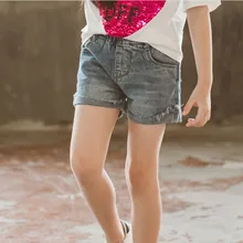 Мода малышей Шорты для маленьких teenageres для девочек джинсовые шорты Одежда Новое лето mid Талия Кисточкой джинсы короткие для детей