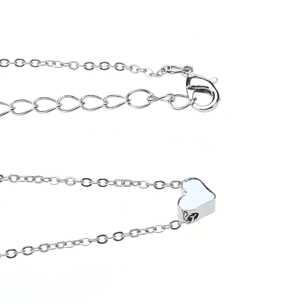 Цепочка серебряного цвета с подвеской в виде сердца|necklace heart|heart necklacesilver heart |