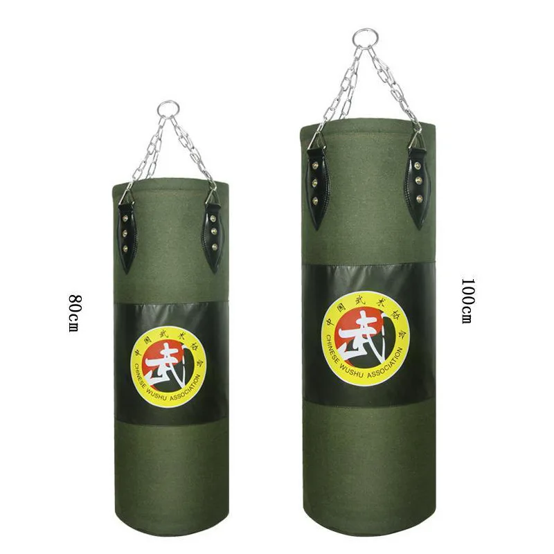 

Kick Boxing Saco De Boxeo 80cm 100cm Sandbag Empty Training Fitness Mma Boxing Bag Hook Hanging Kick Fight Sand Punch Punching
