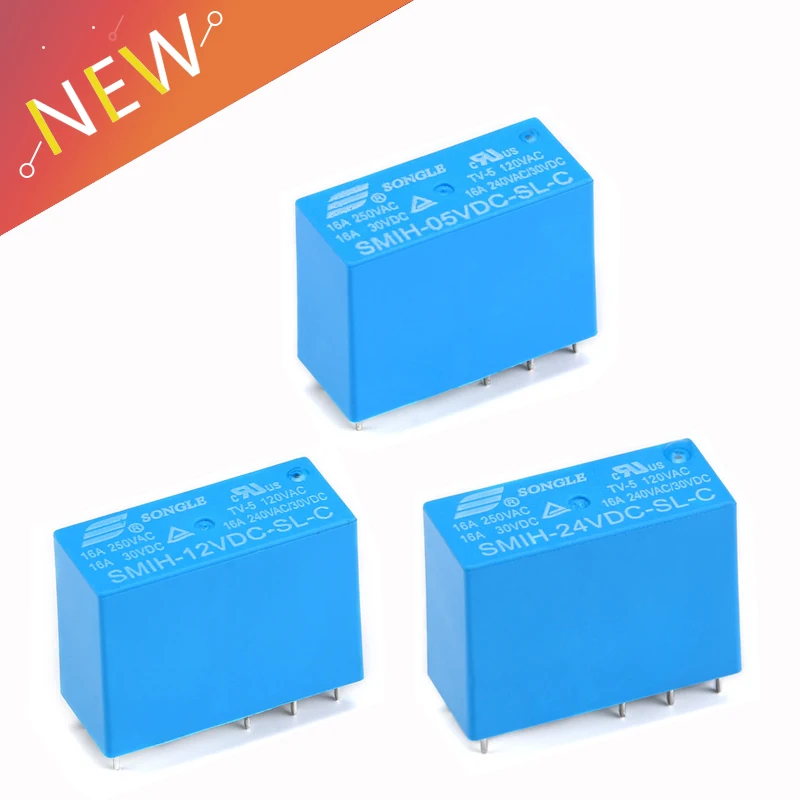 

SMIH-05VDC-SL-C SMIH-12VDC-SL-C SMIH-24VDC-SL-C 05 12 24 V Relays 16A 250V 8pin A Set Of Conversion 14FH Compound type