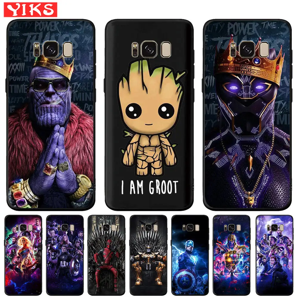 

Captain Marvel Avengers Groot Raccoon Thanos Soft TPU Case For Samsung Galaxy S10e S10 S9 S8 Plus Note 8 9 S7 Edge Phone Cover