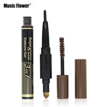 Набор для макияжа для бровей Kajal карандаш для бровей+ Водонепроницаемая палитра пудры для бровей+ тушь для бровей Гель от Music Flower Cosmetics