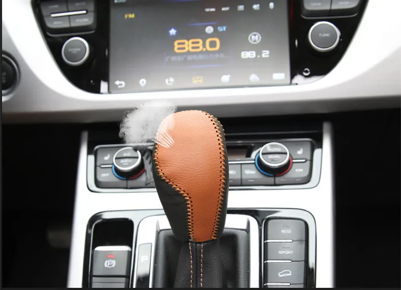 Ручка переключения передач кожаная универсальная для Geely ATLAS Emgrand X7 Sport 2016