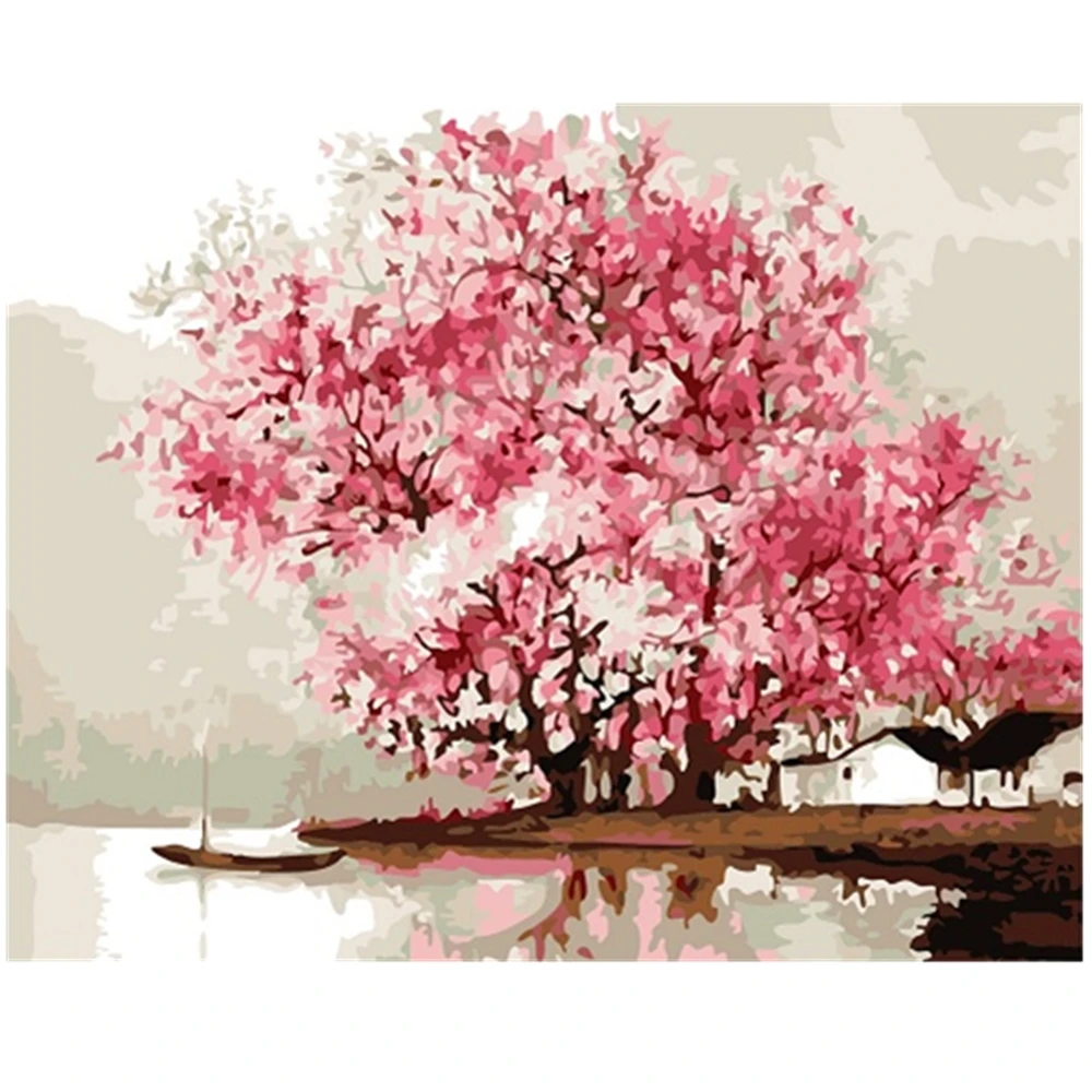 sakura cherry tree oil oil painting by number 40x50cm sakura cherry tree oil oil painting by number 40x50cm