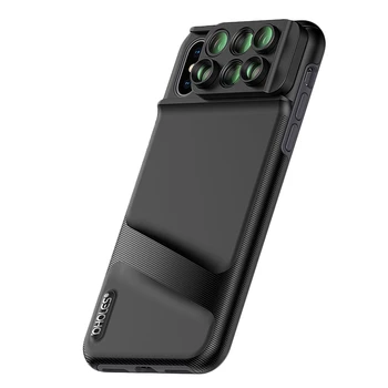 

Pholes Phone Case With Dual Camera Lens For Iphone Xs 6 In 1 Fisheye Wide Angle Macro Zoom Lenses