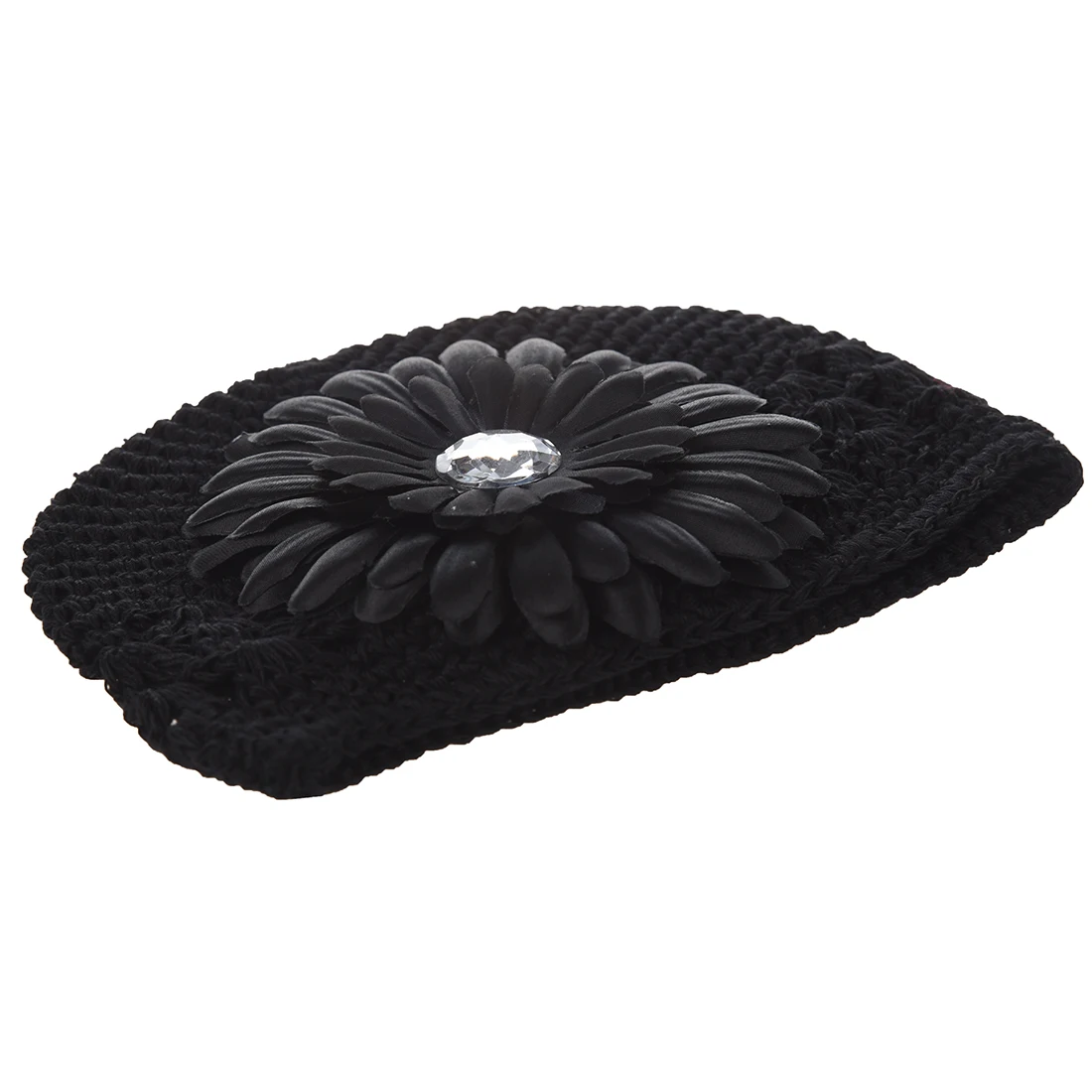 Black 125x160mm ABWE/Лучшая, Вязаная Шапка-бини для маленьких девочек ясельного возраста с цветком, белая(12,5x16 см - Цвет: Black 125x160mm