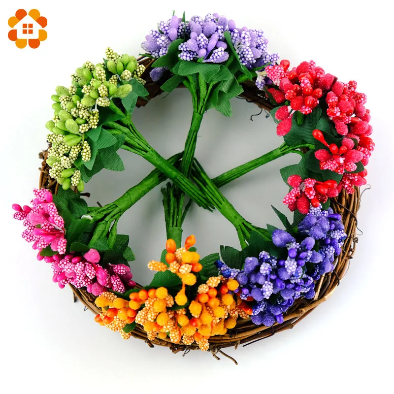 12 шт. искусственная тычинка бутон ягоды DIY ремесла цветок для свадебной вечеринки