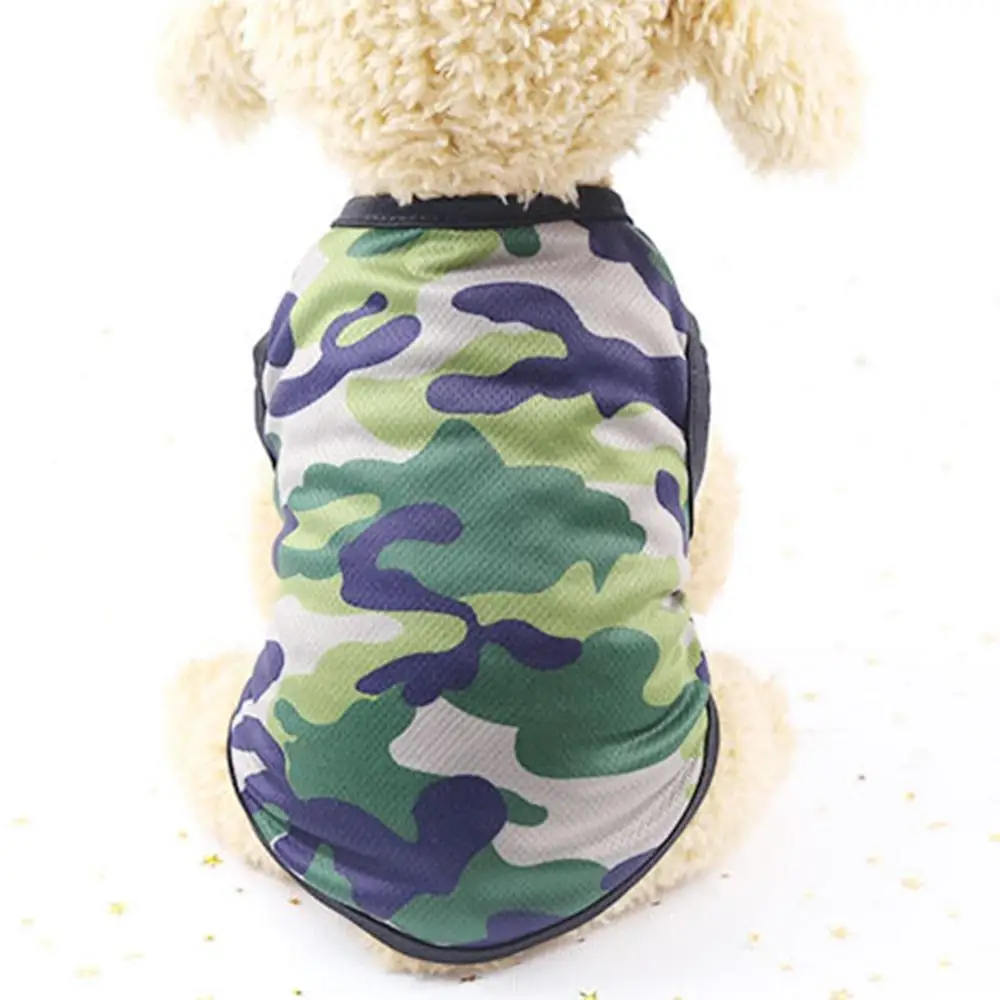 

Printed Mesh Camouflage Cartoon Vest Multicolor Optional Color Dog Vest Cat Dog Clothes Pet Clothing