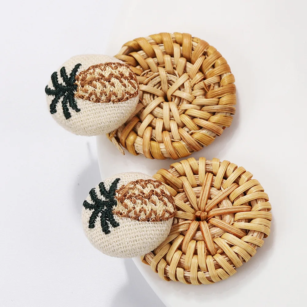 Wholesale Bamboo Crochet Indian Wood Earrings Custom For Girls