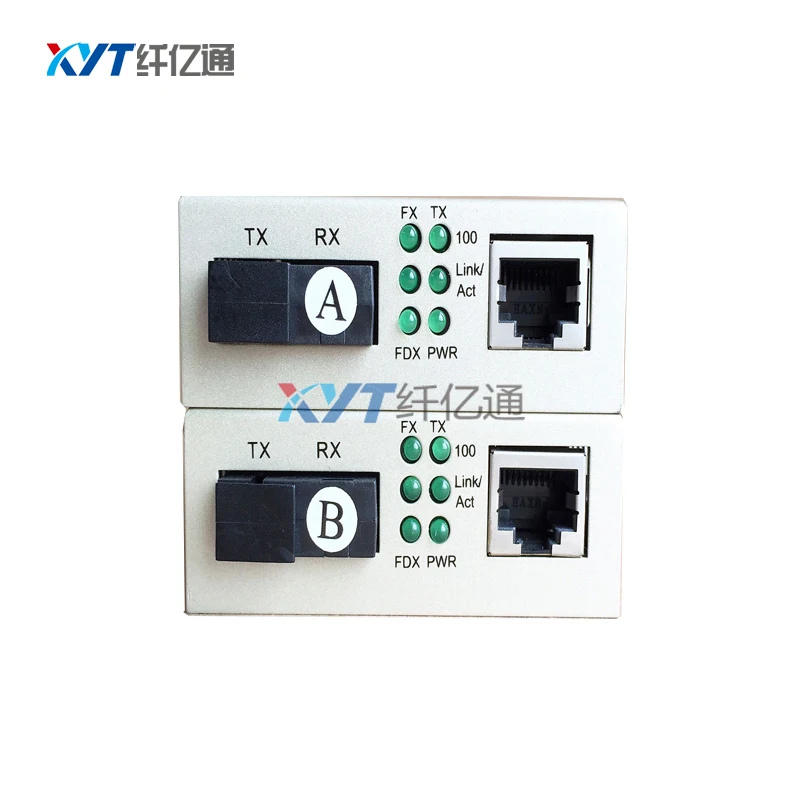 

SC Connector 1310/1550nm BIDI Single Fiber Fiber Optic Media Converter 60km