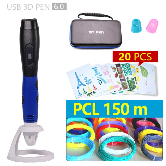 Special Price Low temperature usb safety 3D pen 3d printer pen and pcl filament Suitable for children's stereo graffiti tools Christmas gifts