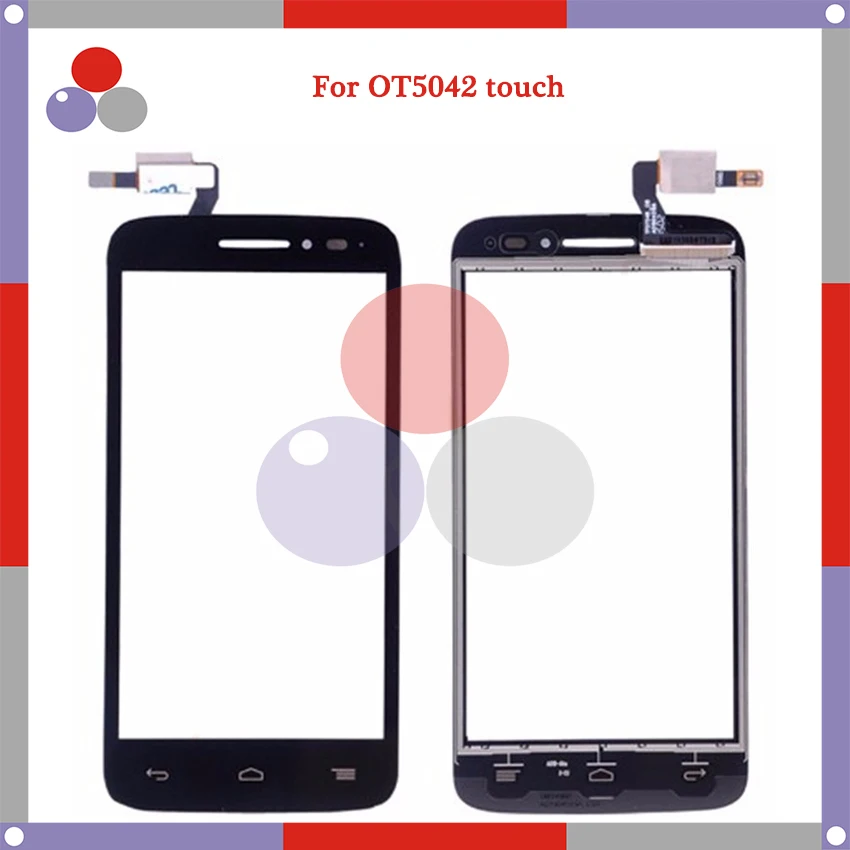 

High Quality 4.5''For Alcatel One Touch POP 2 Pop2 M5 OT5042 5042D OT5042 Touch Screen Panel Glass Front Glass Lens Screen