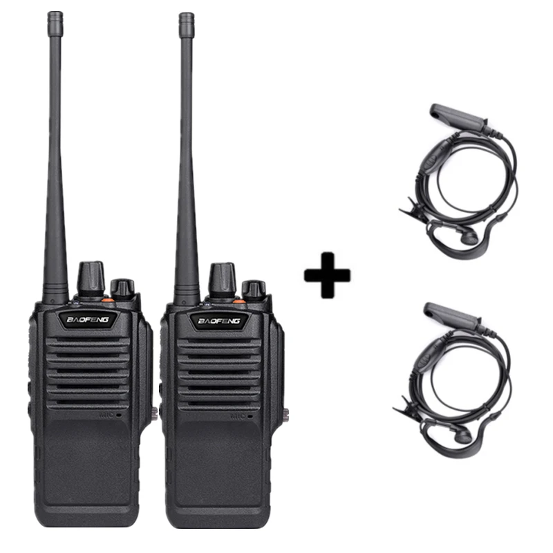 2 шт. Baofeng BF-9700 высокое Мощность иди и болтай Walkie Talkie BF 9700 дальний радиостанцией Профессиональный Ham Радио УВЧ радио Comunicador 10 км - Цвет: Add 2 headset