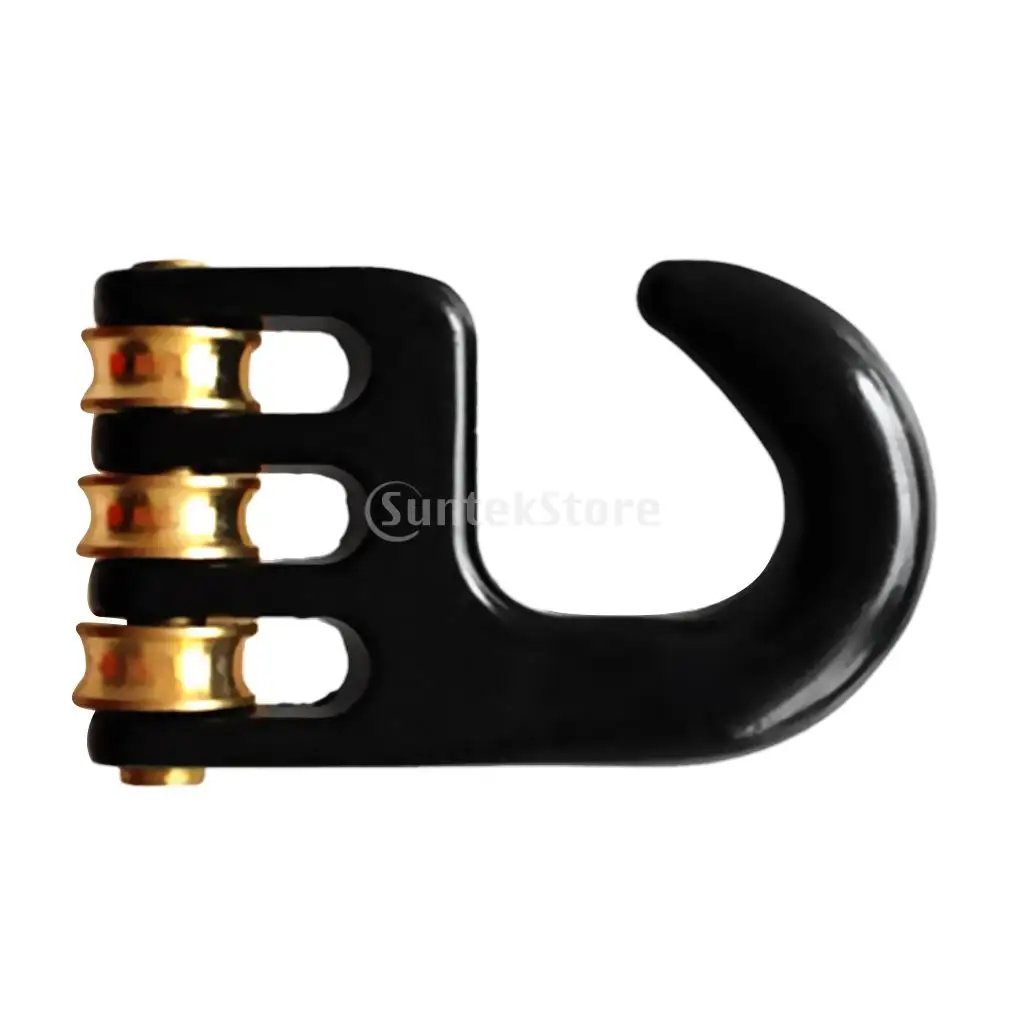 Aluminum Alloy Windsurf Rigging Pulley Hook 3 Wheels Downhaul Surf Sail Hardware Accessories