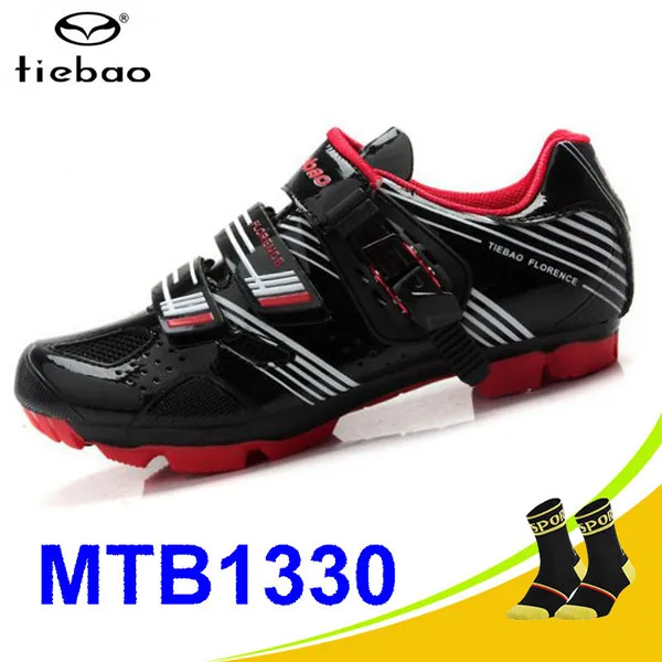 Tiebao Sapatilha Ciclismo Mtb велосипедная обувь Профессиональная Мужская дышащая велосипедная обувь велосипедная самоблокирующаяся спортивная обувь для верховой езды - Цвет: 1330 MTB balck