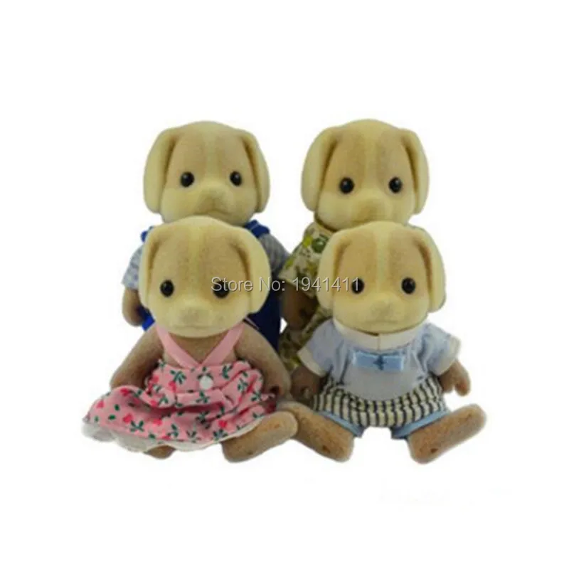 Limited Collection Sylvanian Families Little dog Family 4pcs Parents Kids Set New without Box