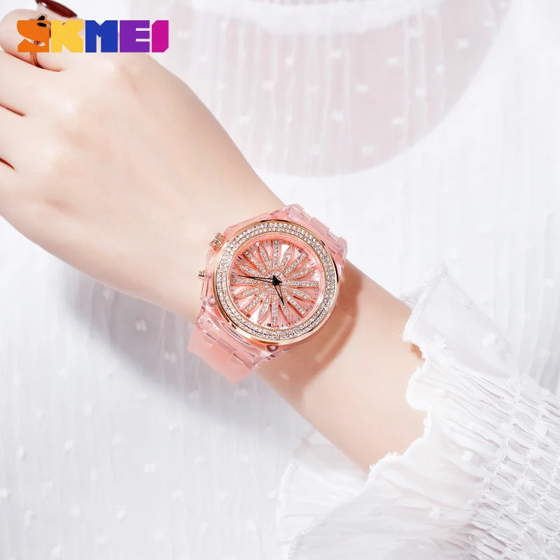 SKMEI Relogio Feminino 1536 Модные Красочные задней части СИД светильник женских кварцевых