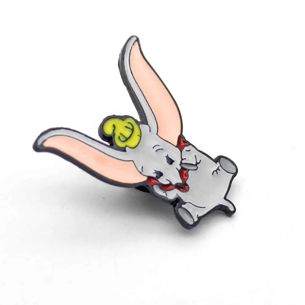 Мультфильм Аниме Dumbo милый слон металлический значок твердая эмаль брошка на